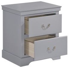 Mazin Furniture Seabright Gray Nightstand-1