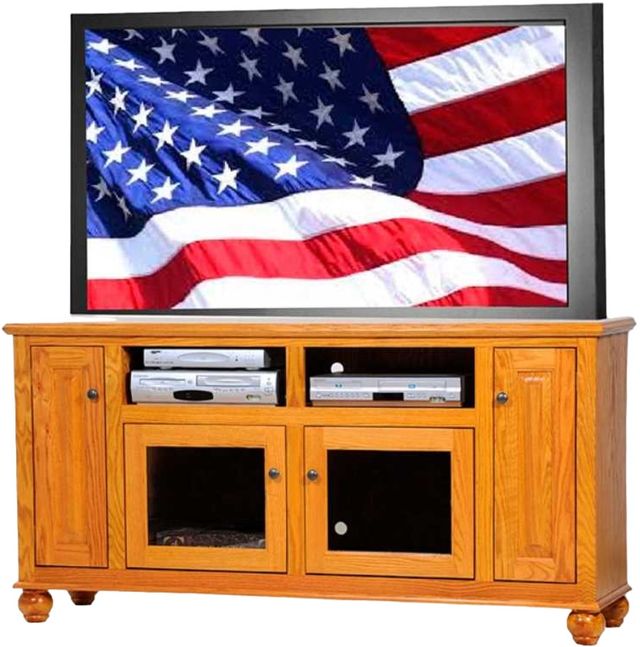 American Heartland Manufacturing Oak 68" Deluxe TV Stand-1