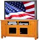 American Heartland Manufacturing Oak 68" Deluxe TV Stand-1
