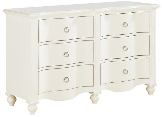 Mazin Furniture Meghan White Youth Dresser-1