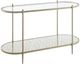 ACME Furniture Zaba Glass Top Sofa Table with Champagne Base-0