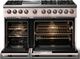 Viking® 5 Series 48" Blush Pro Style Dual Fuel (LP) Range with Polished Chrome Trim-1