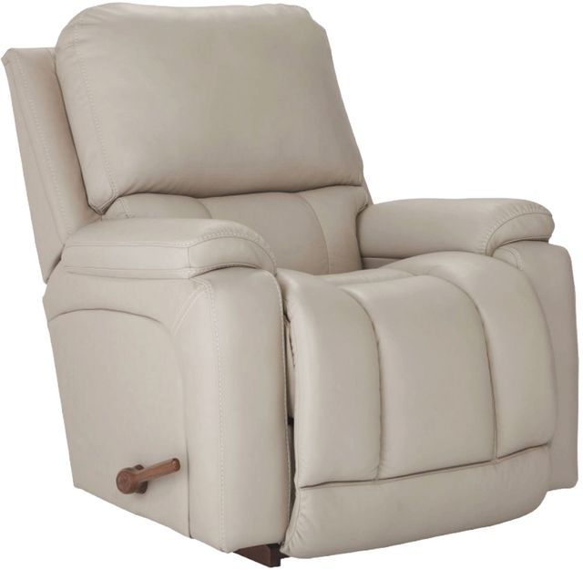 La-Z-Boy® Greyson Ice Leather Manual Rocking Recliner-0