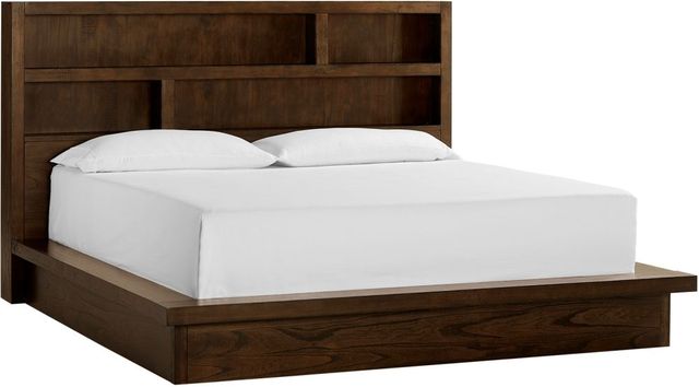 aspenhome® Modern Loft Brownstone Queen Low Profile Platform Bed-0