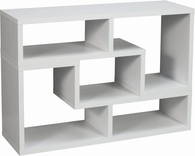 Coaster® Velma White Convertible TV Console And Bookcase-2