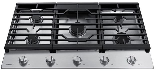 Samsung 36" Stainless Steel Gas Cooktop with Cast Iron Grates-2