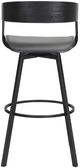 Armen Living Athena Gray/Black Swivel Counter Stool-4