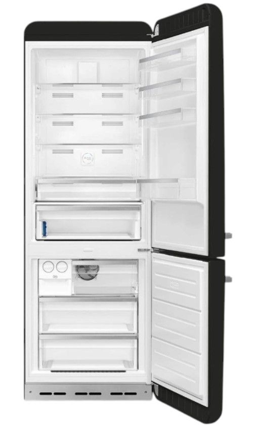 Smeg Retro Style 28 in. 18.0 Cu. Ft. Black Bottom Freezer Refrigerator-1