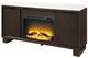 ACME Furniture Edwyn Rustic Espresso/Natural Marble Server with Fireplace-3