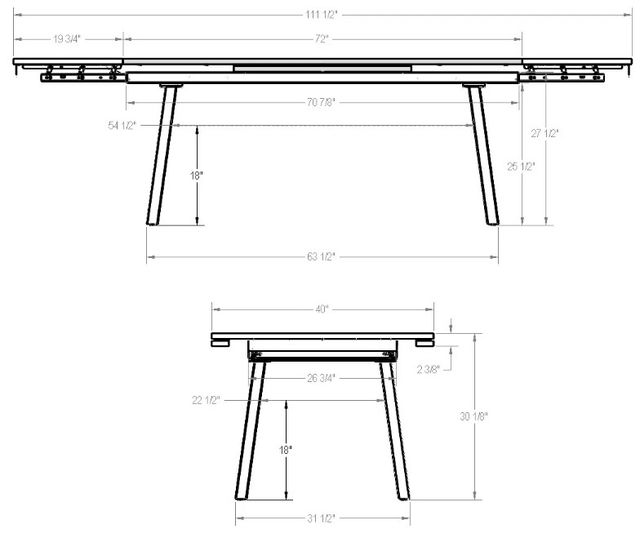 Amisco Customizable Lewis Rectangular Dining Table-1