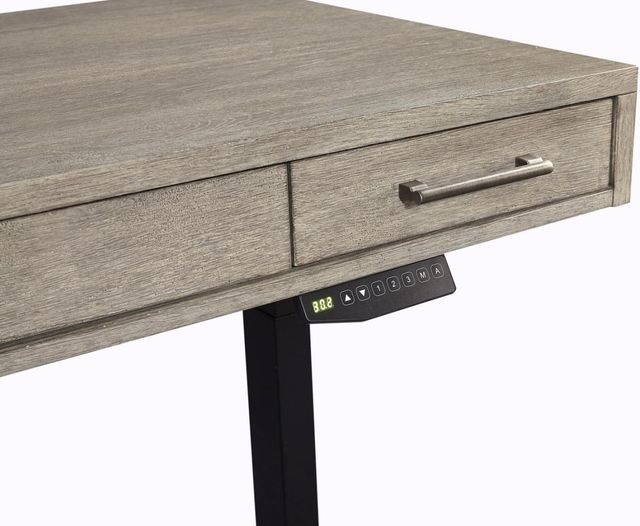 aspenhome® Platinum Gray Linen Lift Top Desk-3