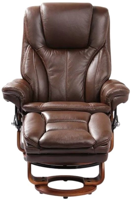 BenchMaster High Line Hana Chocolate Brown Chair and Ottoman Set-1