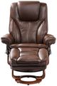 BenchMaster High Line Hana Chocolate Brown Chair and Ottoman Set-1