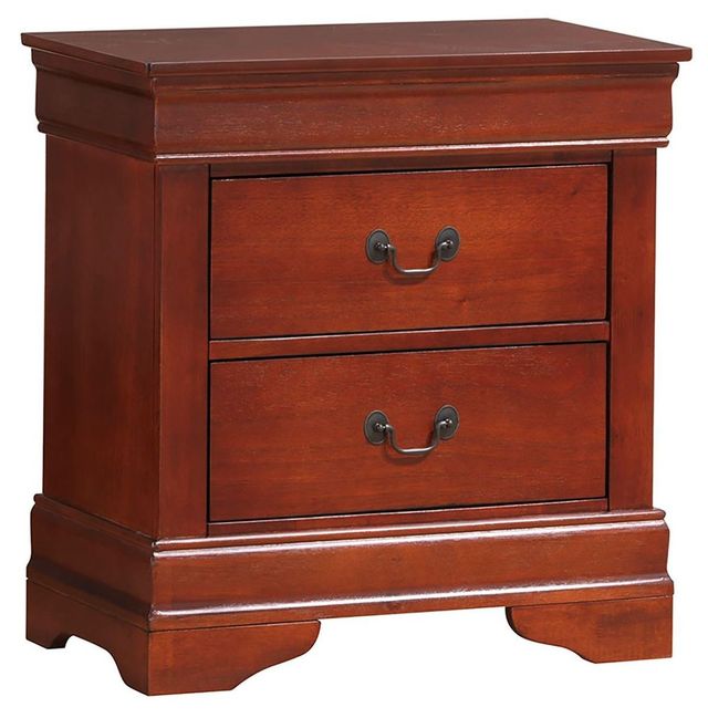 Coaster® Louis Philippe 4 Piece Red Brown Queen Sleigh Bedroom Set-2