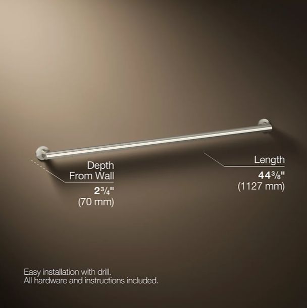 KOHLER® Components® Vibrant Polished Nickel 42" Grab Bar-2