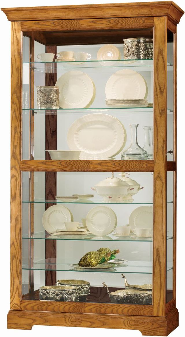 Howard Miller® Tyler VII Golden Oak Curio Cabinet-0
