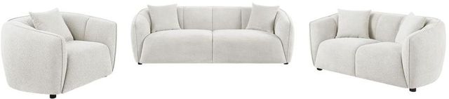 Coaster® Aleisha 3-Piece Sand Fabric Upholstered Sofa Set-0