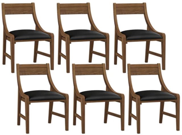 HH2 Home Cooper 6-Piece Black/Brown Game Chair Set-0