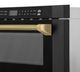ZLINE Autograph Edition 24" 1.2 Cu. Ft. Black Stainless Steel Built-in Microwave Drawer with Polished Gold Helix Handle-5