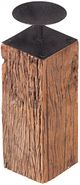 A & B Home Brown Wooden Candle Holder-0