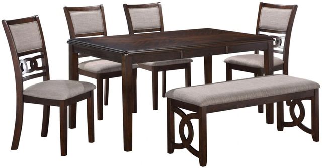 New Classic® Home Furnishings Gia 6-Piece Cherry/Light Brown Dining Set-0