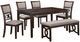 New Classic® Home Furnishings Gia 6-Piece Cherry/Light Brown Dining Set-0
