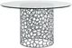 Universal Explore Home™ Oasis Glass Top Antique Nickel Dining Table with Aluminum Base-0