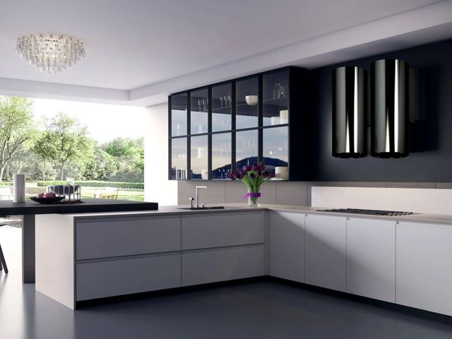 XO 16" Black Wall Mounted Range Hood-3