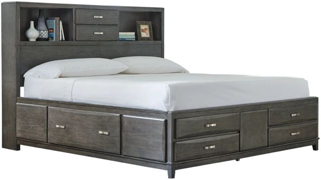 Signature Design by Ashley® Caitbrook 3-Piece Gray California King Storage Bed Set-2