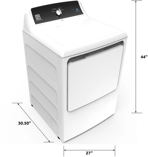 GE® 7.4 Cu. Ft. White Commercial Electric Dryer-2