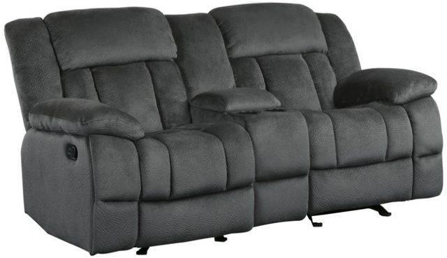 Homelegance® Laurelton Charcoal Double Manual Reclining Glider Loveseat-0