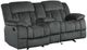 Homelegance® Laurelton Charcoal Double Manual Reclining Glider Loveseat-0