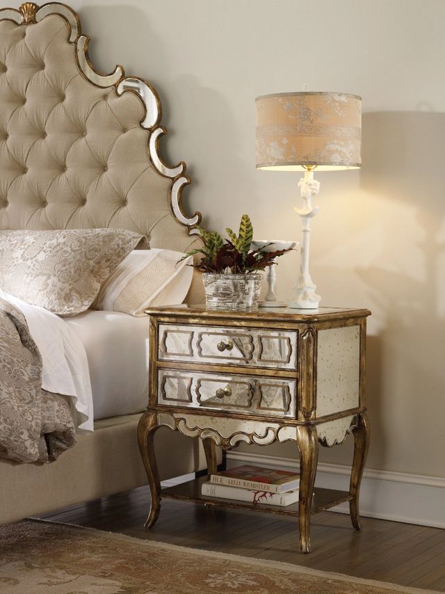 Hooker® Furniture Sanctuary Bling/Gold Nightstand-1