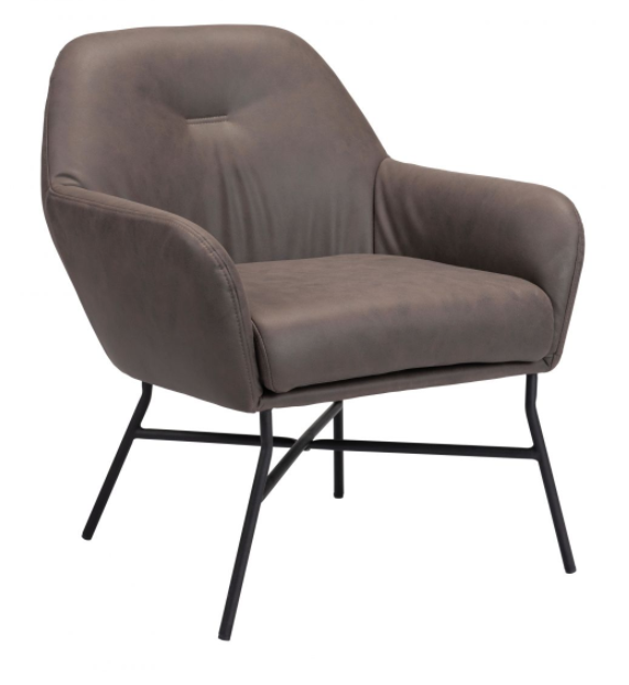 Zuo® Modern Hans Vintage Brown Accent Chair-0