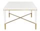 Chelsea House Hamlet White Cocktail Table with Antique Brass Accents-2