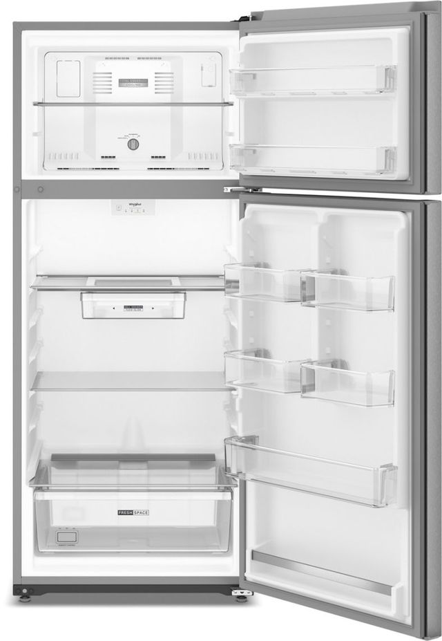 Whirlpool® 28" 17.61 Cu. Ft. Fingerprint Resistant Stainless Steel Top Freezer Refrigerator with Total Coverage Cooling-1