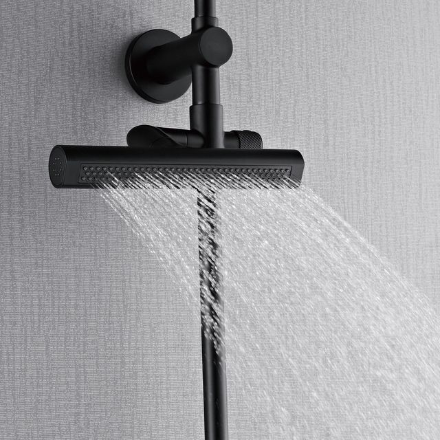 Forno Acqua AcquaFALL Matte Black Retrofit Shower System 1.8 GPM-2