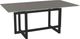 Amisco Customizable Ezra 72" Rectangular Dining Table with Taupe Glass Top-0