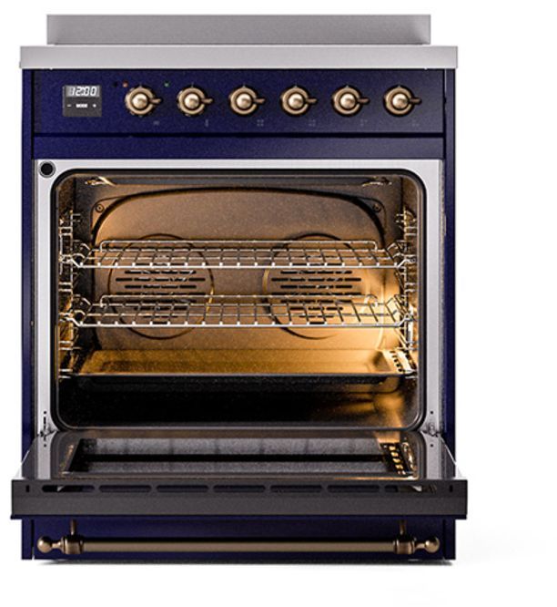 Ilve® Nostalgie II Series 30" Midnight Blue Pro Style Induction Range-2