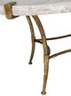 Furniture Classics Adelaide Cream/Gray Round Coffee Table with Gold Base-3