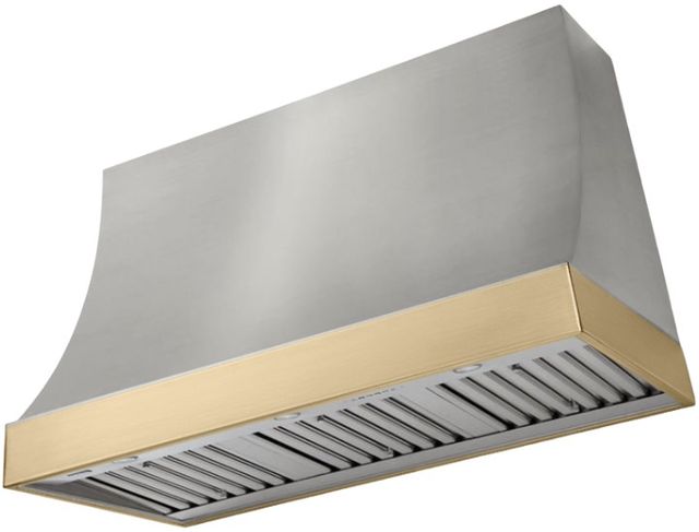 AGA Marquee 48" Stainless Steel Wall Mounted Range Hood  with Brushed Brass Trim-0