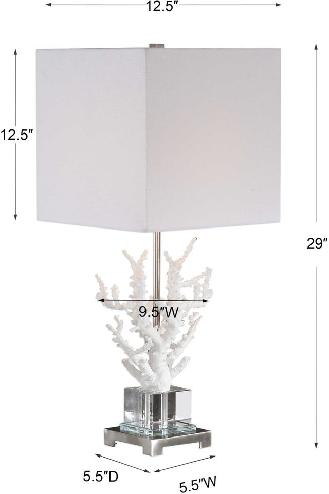 Uttermost® Corallo White Coral Table Lamp-2