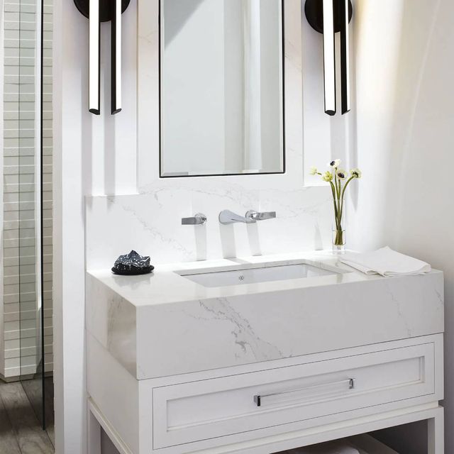 DXV Modulus Polished Chrome 2-Handle Wall Mount Widespread Bathroom Faucet with Lever Handles-3