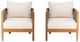 Linon St. Lucia 2-Piece Beige/Brown Acacia/Fabric Outdoor Club Chairs-1