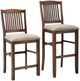 Handstone Glengarry 30” Bar Chair With Leather Seat - 19Wx47Hx20D-1