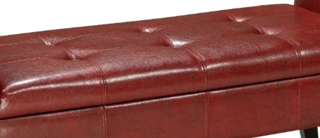 Brassex Inc. Red Accent Bench-2