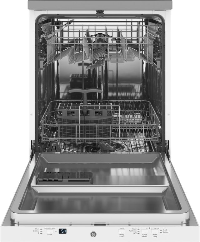 GE® 24" White Portable Dishwasher with Sanitize Cycle-1