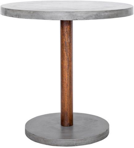 Moe's Home Collection Hagan Dark Grey Concrete Outdoor Counter Table with Brown Metal Base-0