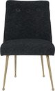 TOV Furniture Batik Black Textured Linen Dining Chair-3