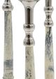 A & B Home 3-Piece Silver Pillar Holders-3